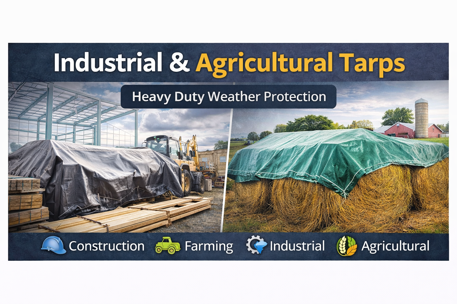 Industrial & Agricultural Tarps: Heavy-Duty Protection for Farms, Construction & Job Sites