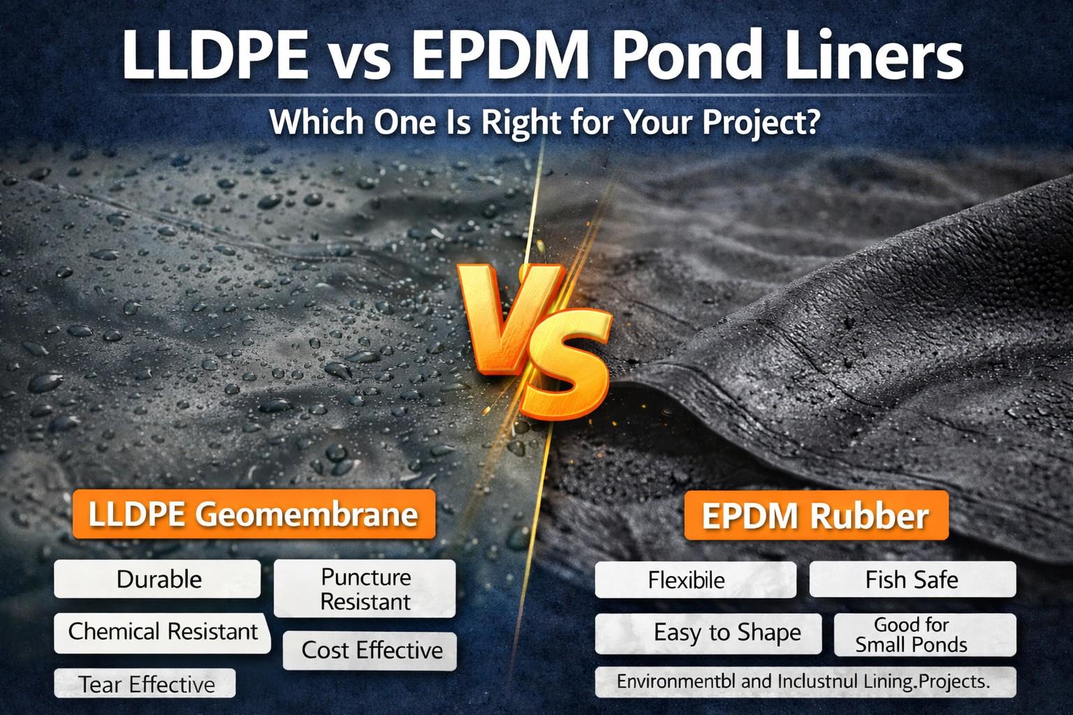LLDPE vs EPDM Pond Liners: Which One Is Right for Your Project?
