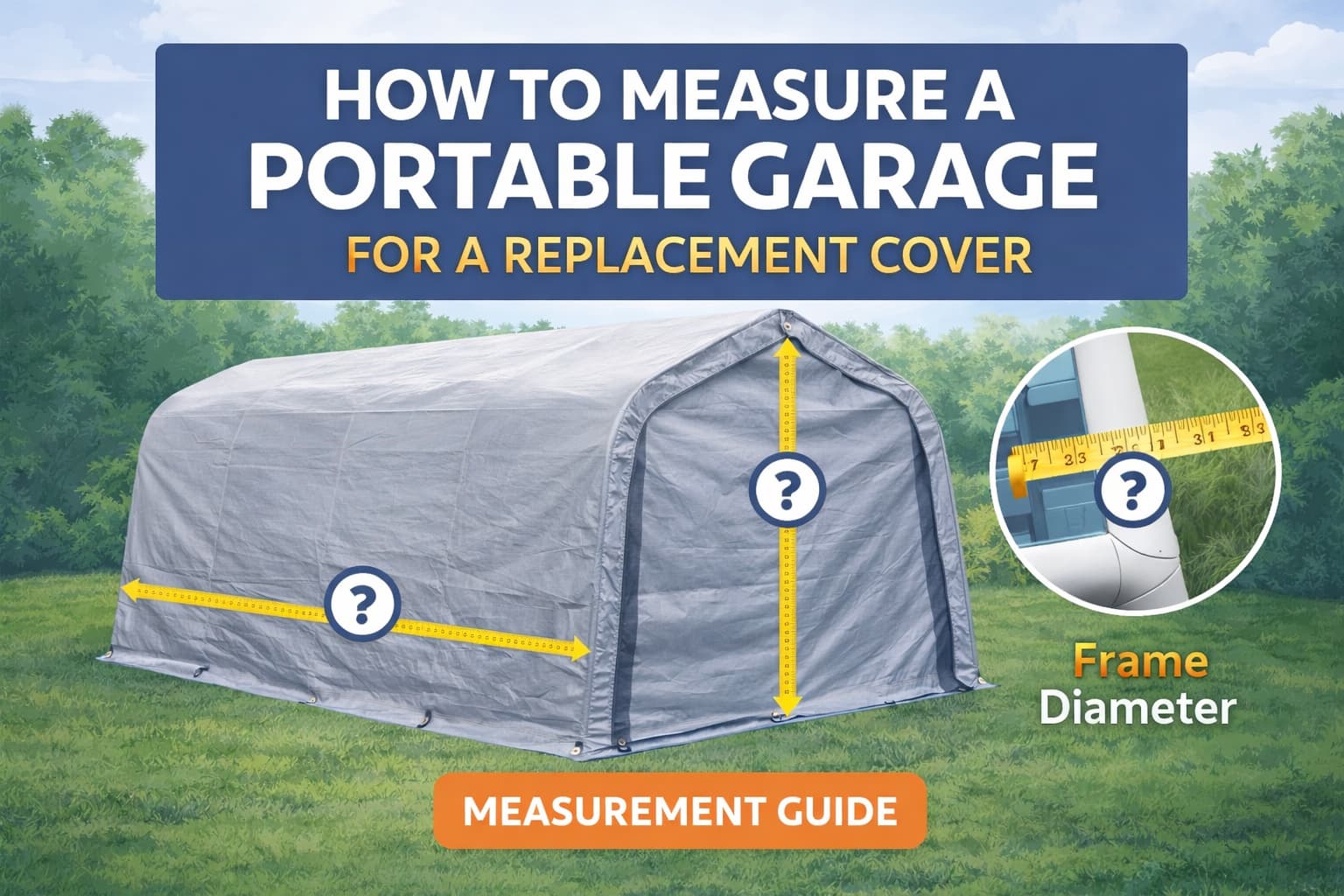 How to Measure a Portable Garage for a Replacement Cover