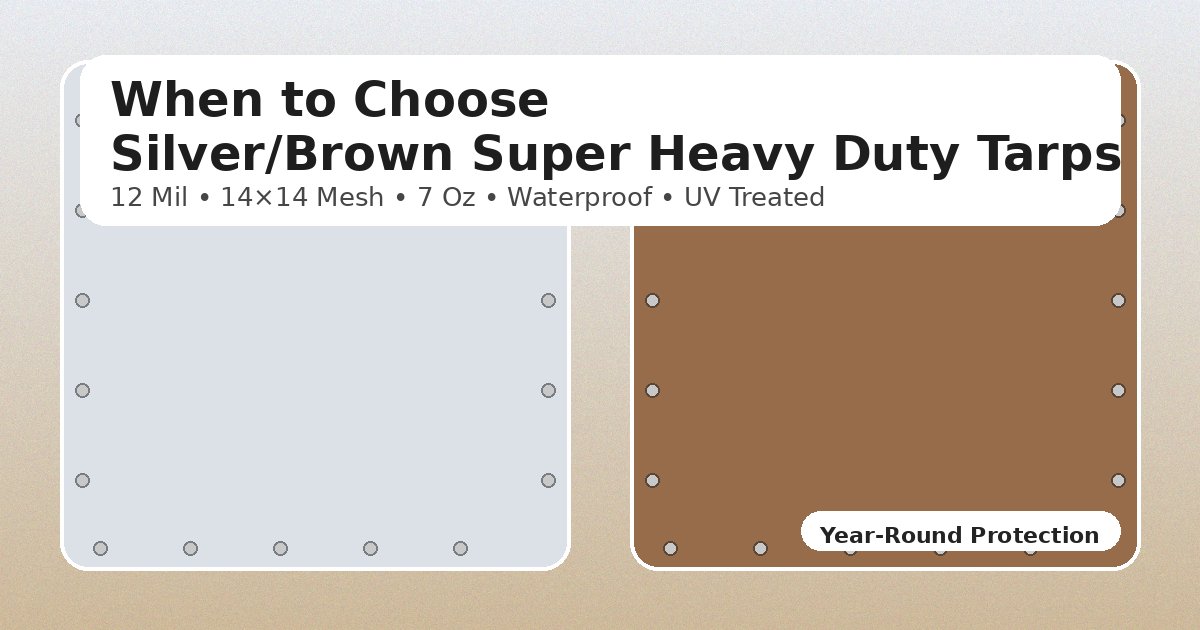When to Choose Silver/Brown Super Heavy Duty Tarps for Outdoor Protection
