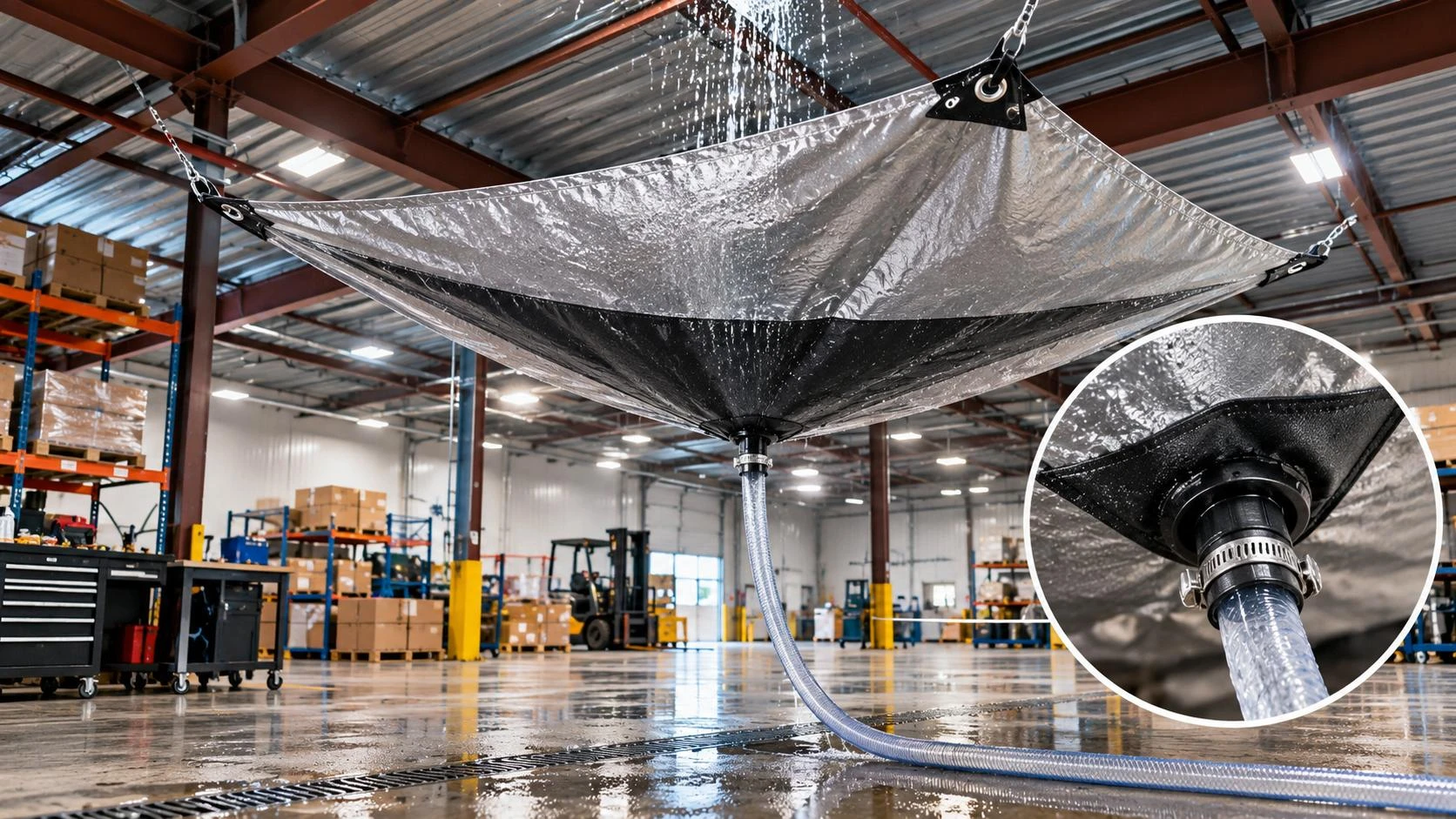 What Is a Drain Tarp? How to Stop Ceiling Leaks and Protect Your Workspace