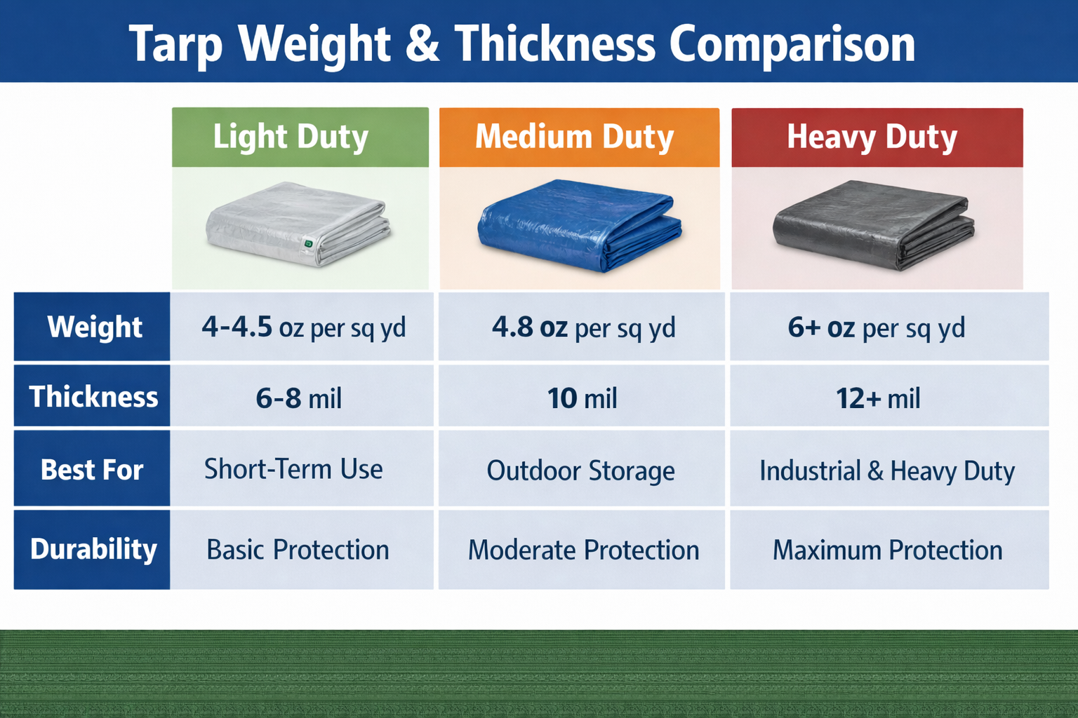 How to Choose the Right Tarp Weight & Thickness