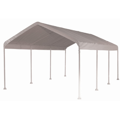 12 x 20 White Shelter Logic Canopy Replacement Cover, Fits 2" Frame