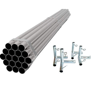 Slope Roof Canopy Frame Kit 10' x 30' - 1-3/8" Fittings 10X30-SLOPE-CANOPY-FRAME-KIT