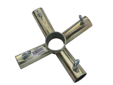 4-Way Carnival Top Center Fitting - 1 5/8" Tube Diameter