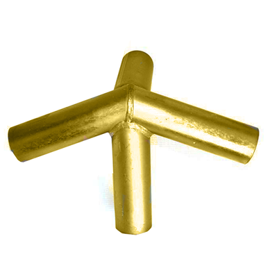 1" Medium Peak 4-Way End Fitting - Premium Gold