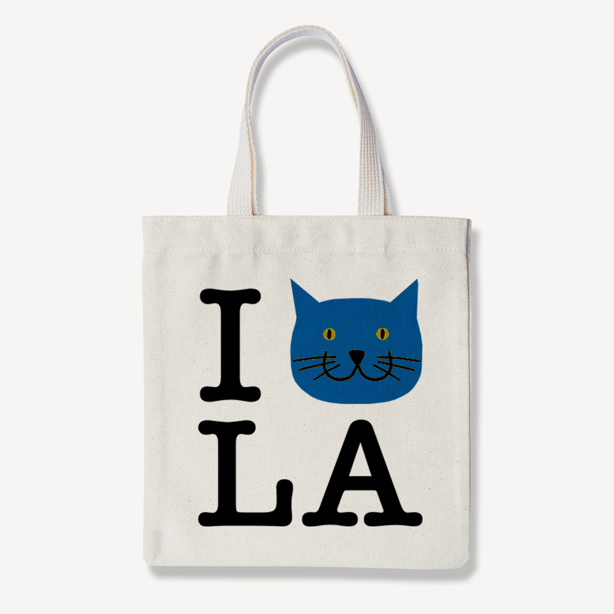 I Cat Los Angeles - Blue | Tote Bag | Rock Scissor Paper