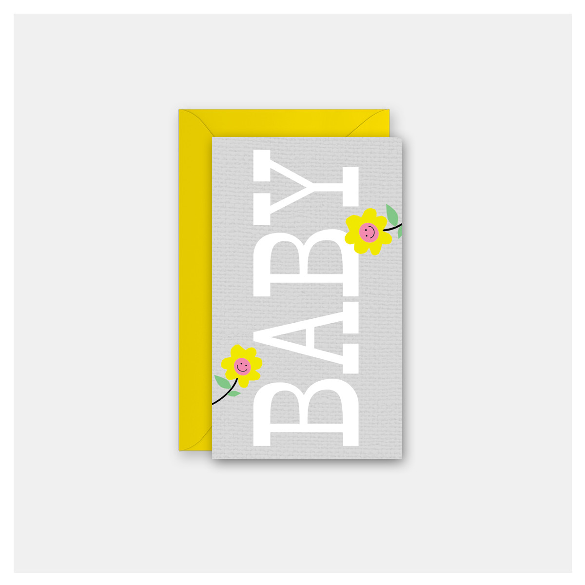 Baby Mini Card Big Baby - Set of 4 Mini Cards - Rock Scissor Paper