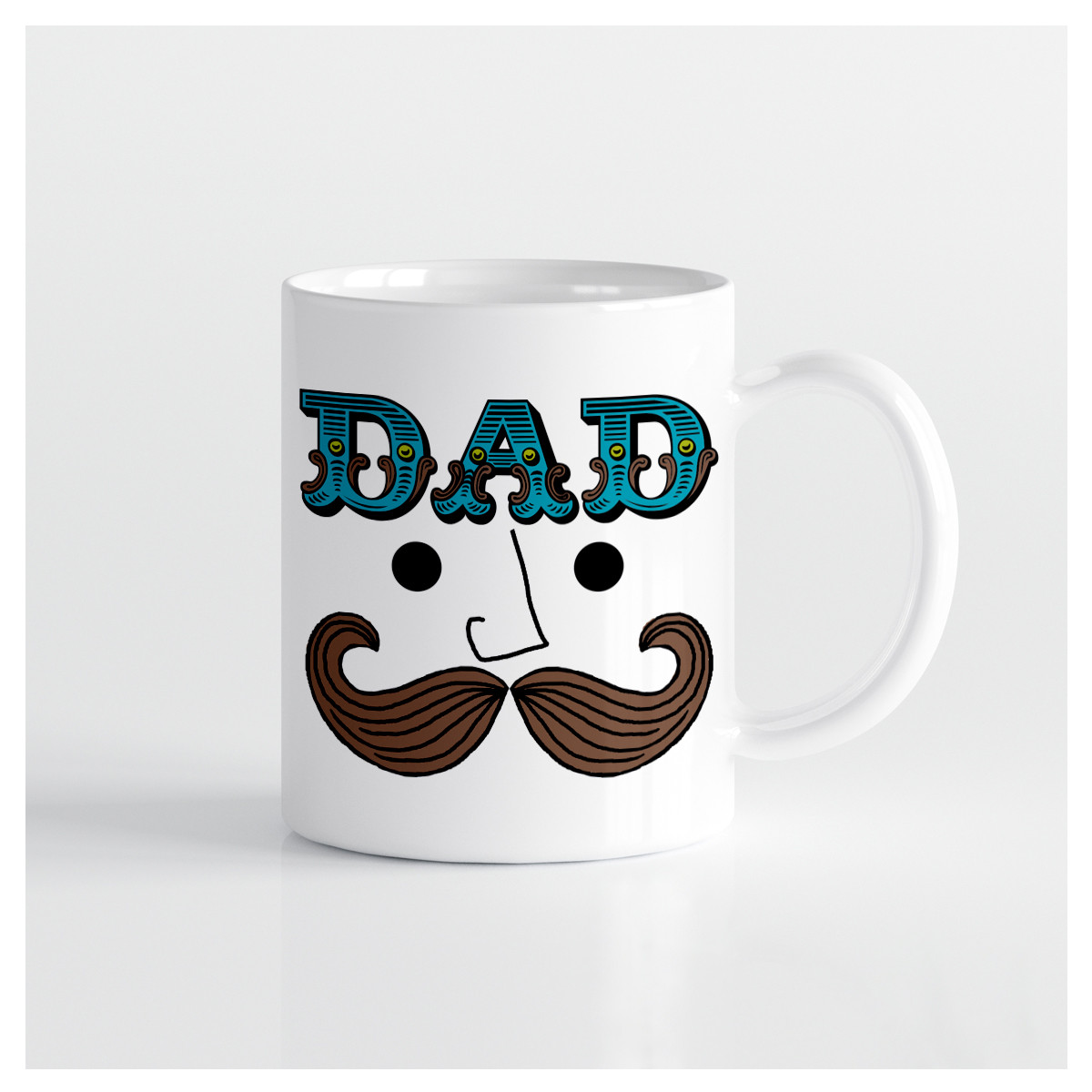 Mustache Dad |Coffee Mug | Rock Scissor Paper