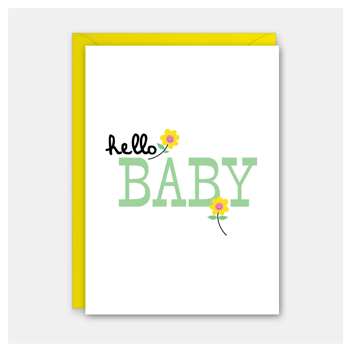 Hello Baby | Baby Card | Rock Scissor Paper