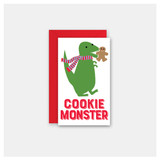 Cookie Monster Dinosaur Mini Cards - Pack of 4