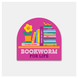 Bookworm for Life Sticker