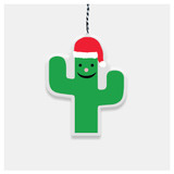 Happy Cactus - Holiday Ornament