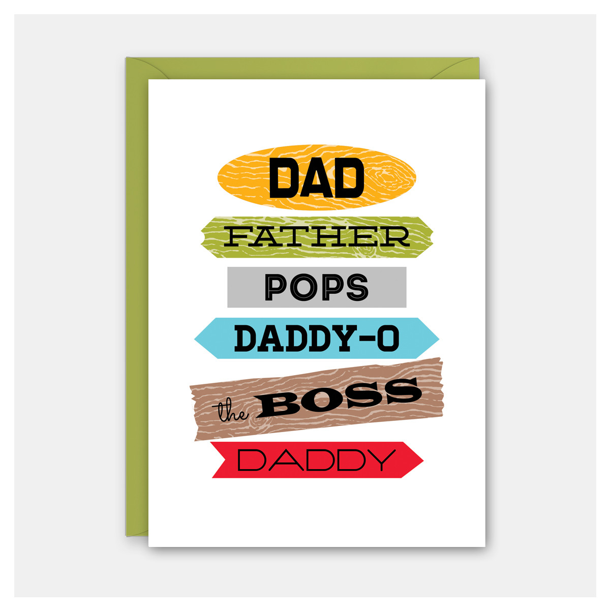 Dad Names Father's Day Card Rock Scissor Paper