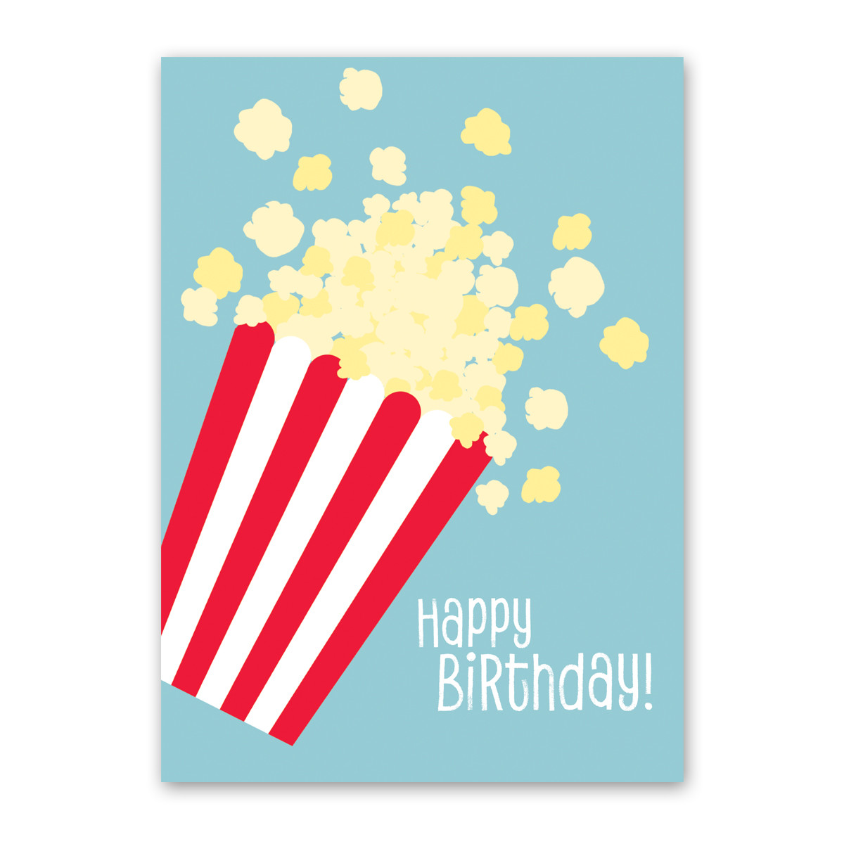 Popcorn Birthday Card Rock Scissor Paper