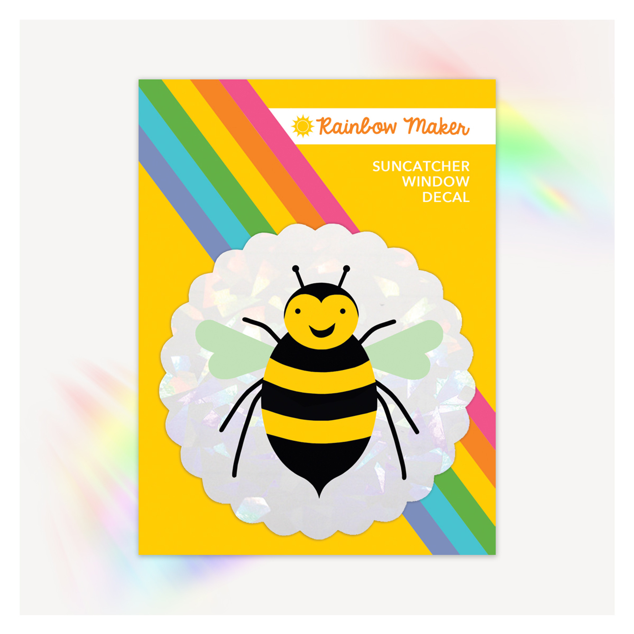 Bumble Bee - Rainbow Maker Suncatcher Decal