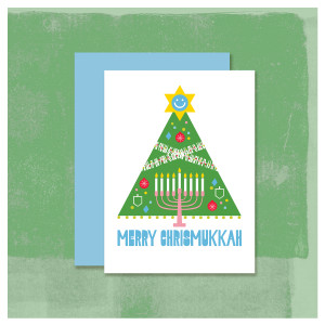 Christmukkah Hanukkah and Christmas Holiday Cards