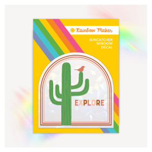 Cactus Explore - Rainbow Maker Suncatcher Decal