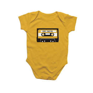 Mix Tape Baby Bodysuit - Mustard