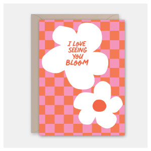 Checkerboard Bloom Encouragement Card