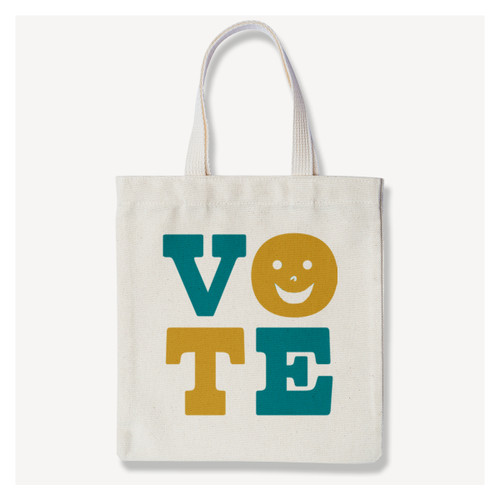 VOTE Teal + Yellow Tote Bag