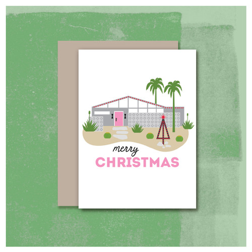 Mid-Century Modern House Christmas Cards