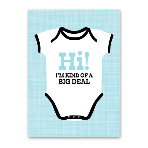 Blue Onesie Baby Card