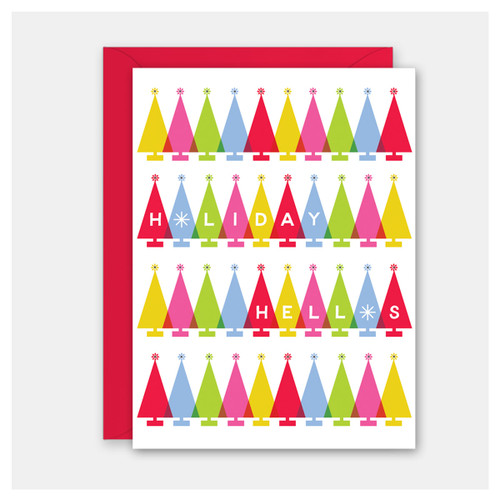 Holiday Hellos Modern Trees Christmas Cards