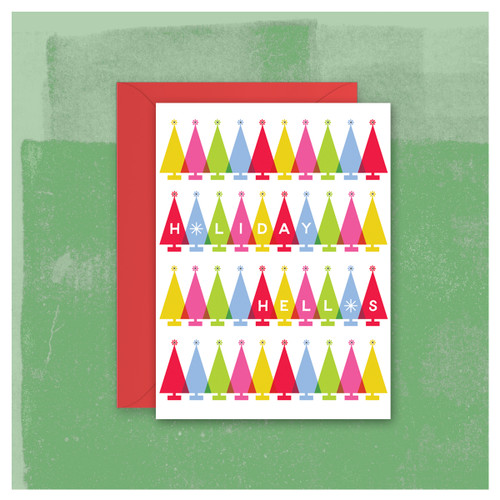 Holiday Hellos Modern Trees Christmas Cards