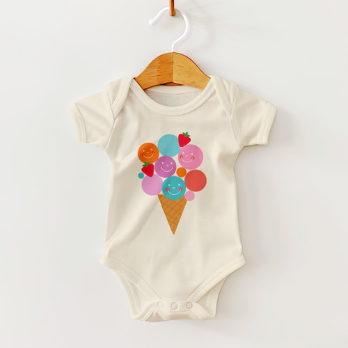 Big Ice Cream Cone Baby Bodysuit