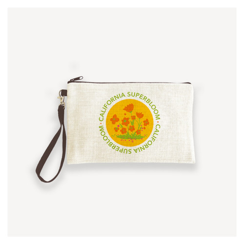 California Superbloom Poppies Zip Clutch 
