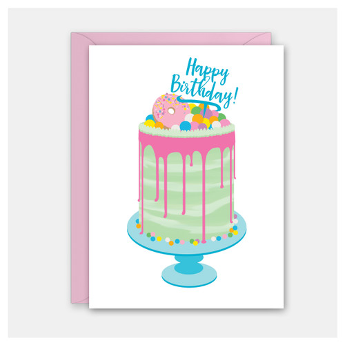 Drip Cake Birthday Card