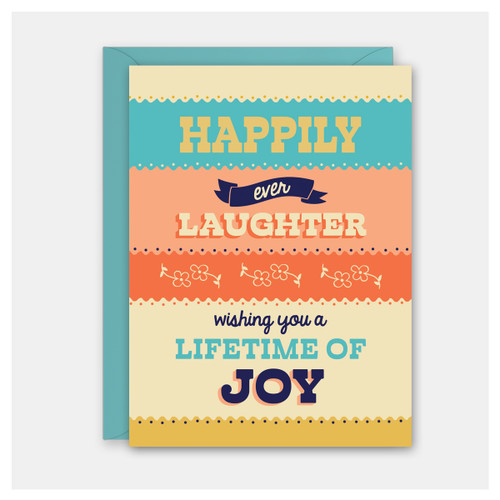 Happily Ever Laughter Wedding Card