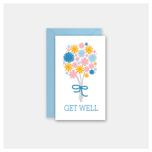 Get Well Bouquet - Set of 4 Mini Cards
