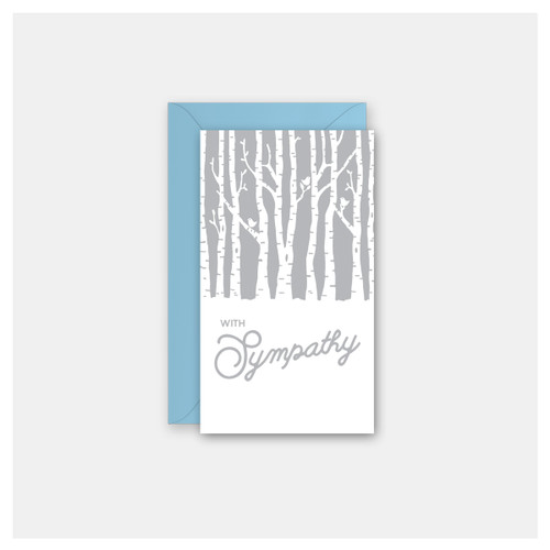 Birch Trees Sympathy - Set of 4 Mini Cards