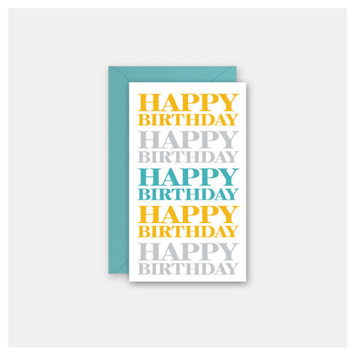 Happy Bday Repeat - Set of 4 Mini Cards