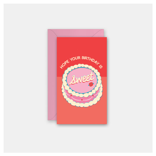 Sweet Bday Cake - Set of 4 Mini Cards