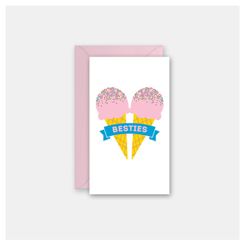 Besties Ice Cream - Set of 4 Mini Cards