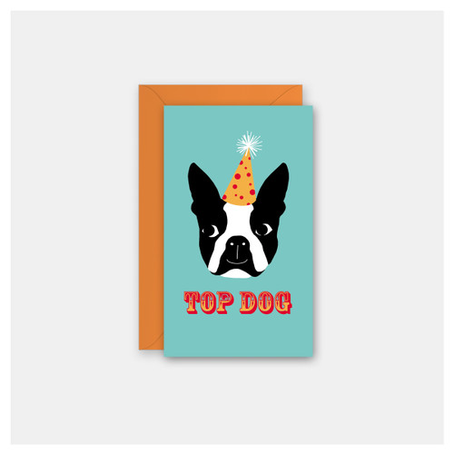Top Dog Boston Terrier - Set of 4 Mini Cards