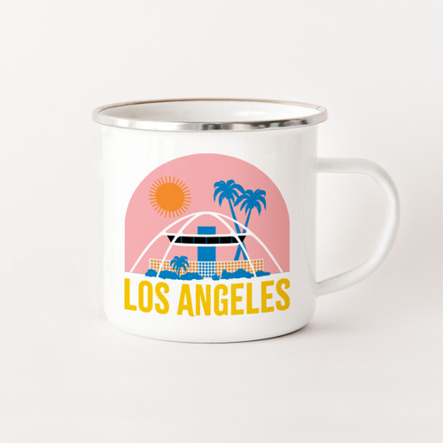 Los Angeles LAX Theme Building Camp Mug
