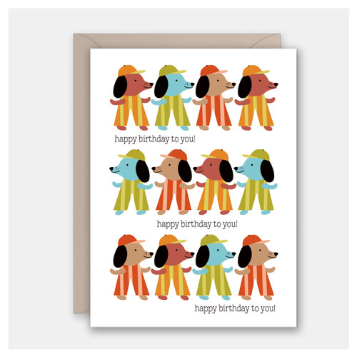 Puppy Parade Birthday Card