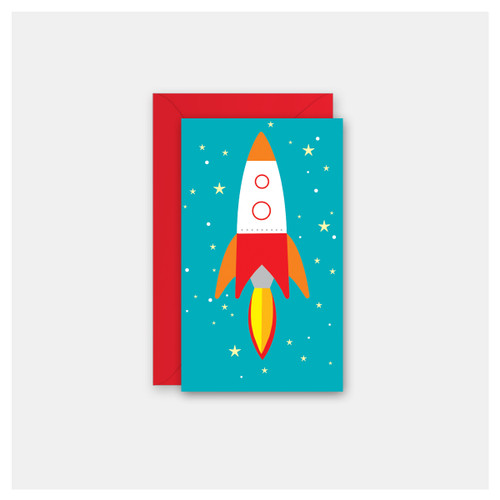 Rocket Ship - Set of 4 Mini Cards