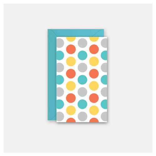 Blue Polka Dots - Set of 4 Mini Cards