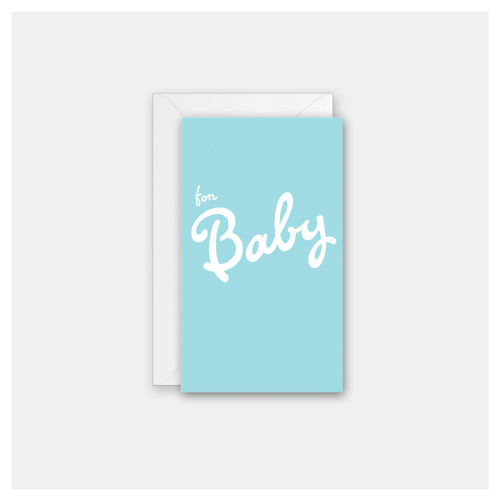 Blue Baby Cursive - Set of 4 Mini Cards