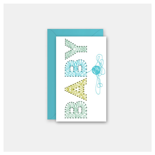 Blue String Baby - Set of 4 Mini Cards