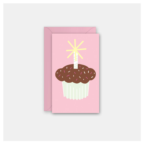 Chocolate Cupcake - Set of 4 Mini Cards
