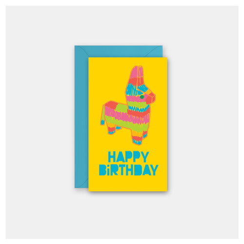 Birthday Pinata - Set of 4 Mini Cards