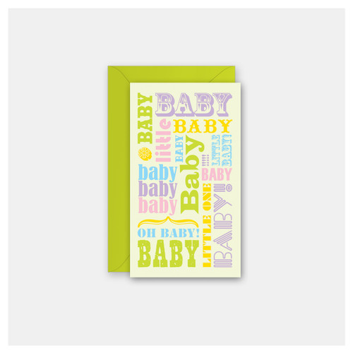 Baby Words - Set of 4 Mini Cards