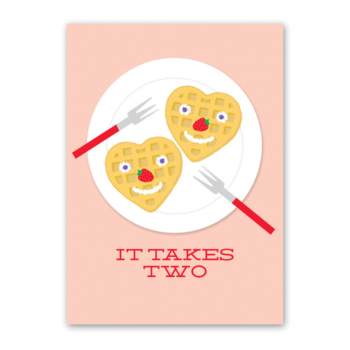 Waffle Couple Wedding Card