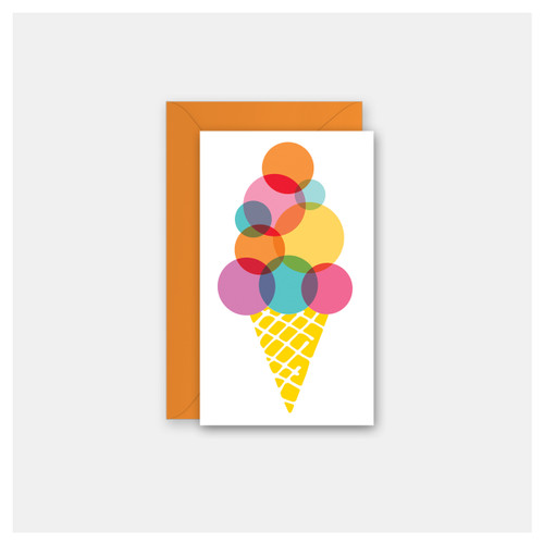 Colorful Cone - Set of 4 Mini Cards